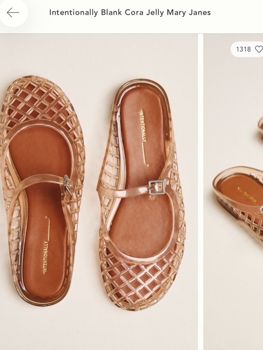 INTENTIONALLY Blank Rosewater Jelly Mary Jane Flats